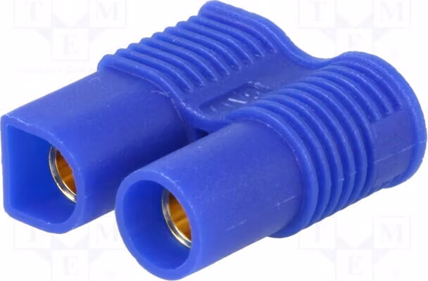 1 connettore femmina da saldare per l'alimentazione a corrente continua, connettore DC EC3, connettore PIN: 2, EC3
