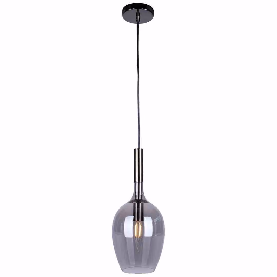 Lampada a sospensione con paralume in vetro Lugano 1xE14 40W Milagro