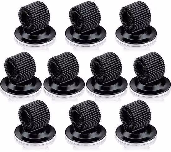 Portapenne in acciaio al manganese, set da 10 pezzi - Adesivi - Organizer - Per lavagne a fogli mobili/tavole da stiro - Resistenti e flessibili - Portapenne