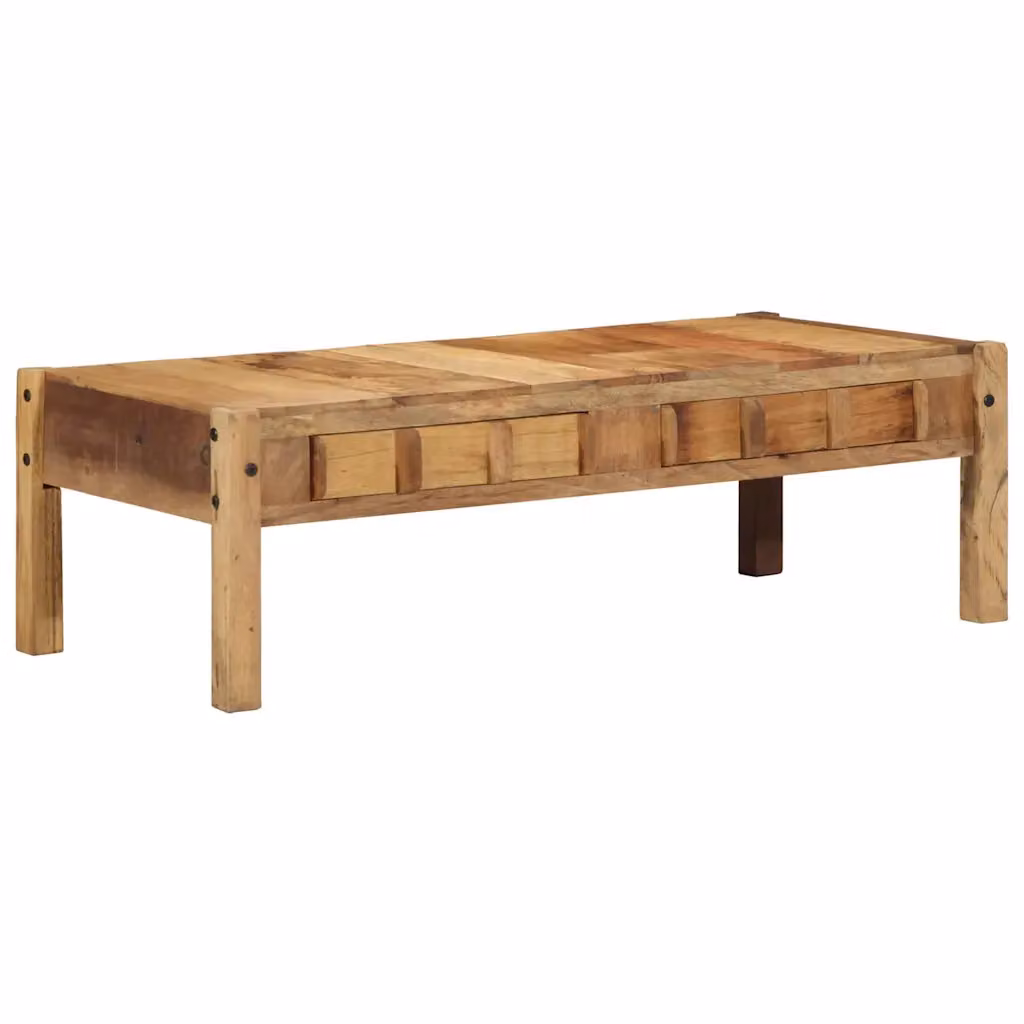 vidaXL Tavolino da salotto in legno rustico marrone con cassetto L: 110 cm, P: 54 cm, H: 35 cm