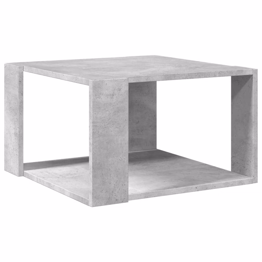 Tavolino Salotto Grigio Cemento 51,5x51,5x30 Legno Multistrato