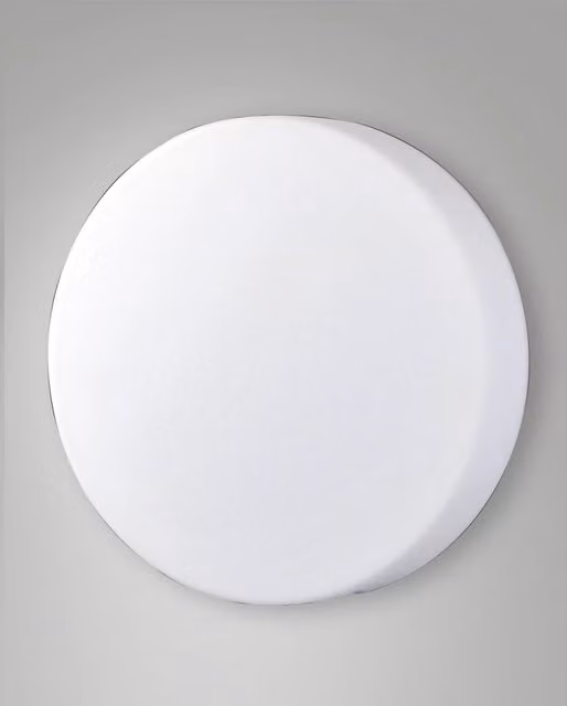 Plafoniera Moderna Graff Fabas in Metallo e Vetro Soffiato Bianco, Design Minimalista con Attacco E27, Diametro: 40 cm