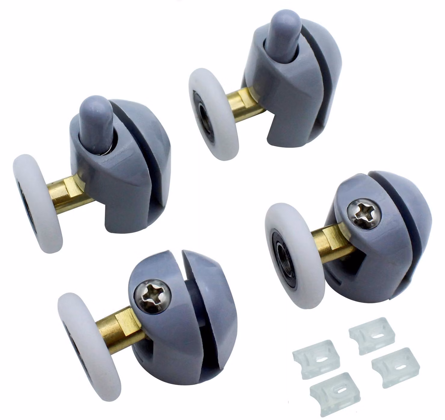 Solidchoice - Set di 4 rotelle per porta doccia, rotelle di ricambio per cabine doccia