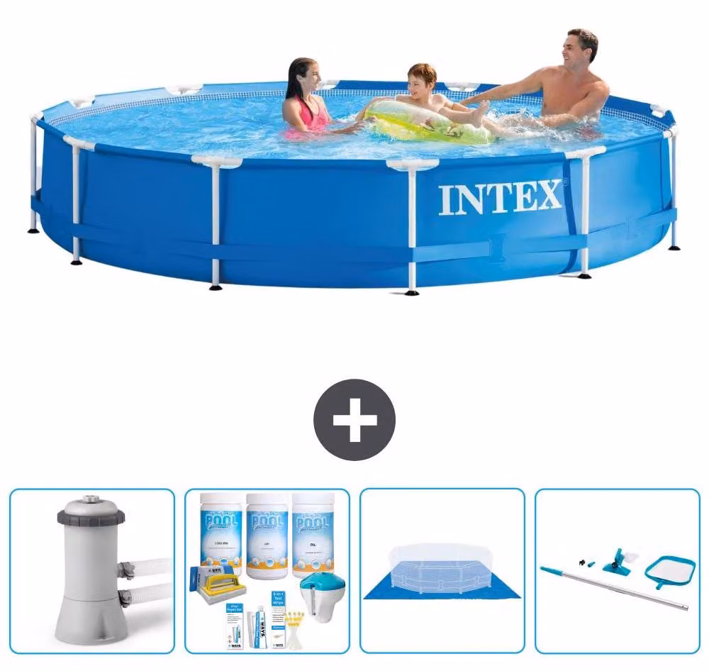 Piscina autoportante rettangolare - 366x76 cm - 5 pezzi - Modello S21027