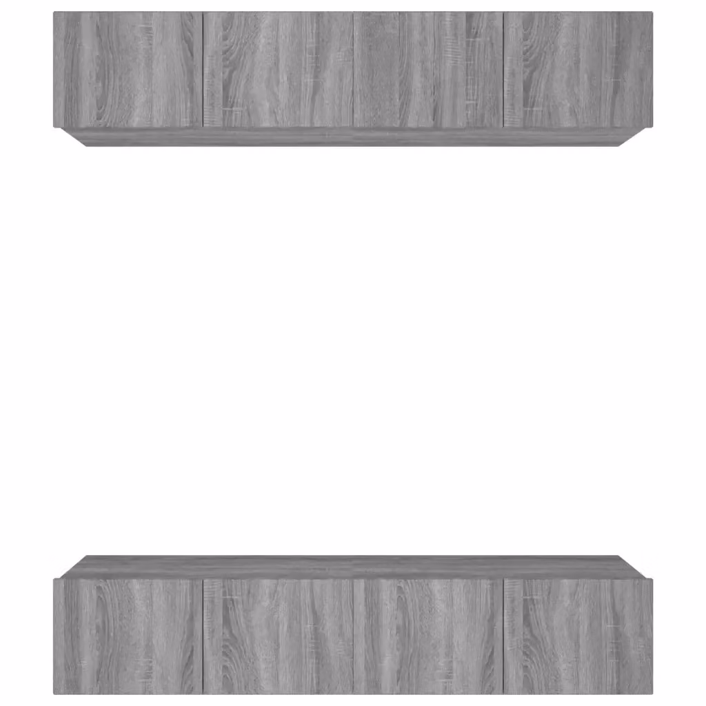 Set di 4 mobili TV vidaXL in legno multistrato grigio, L 80 cm x P 30 cm x H 30 cm – 2
