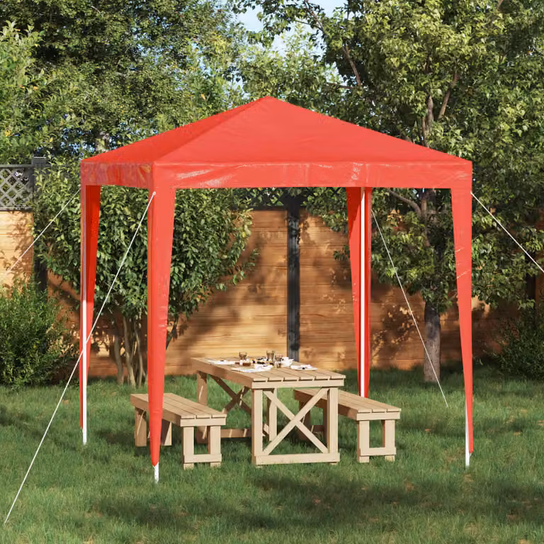 Tenda Party vidaXL Rossa in Poliestere e Acciaio L/P/H: 200 x 200 x 240 cm