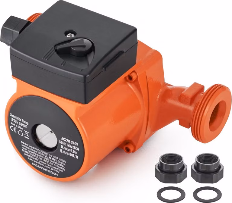 Pompa di riscaldamento Pompa di circolazione in ghisa 220 V 92 W - 60 l/min Portata massima - 6 m Max. Portata - 6 m Max. Prevalenza - 1 1/2 pollice Filettatura -