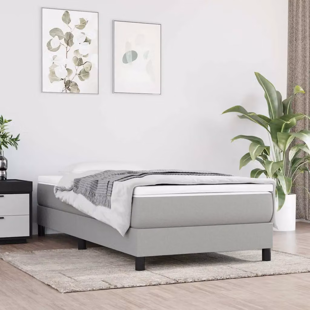 vidaXL Materasso Ibrido a Molle Insacchettate Grigio Chiaro L: 200 cm, L: 80 cm, H: 20 cm