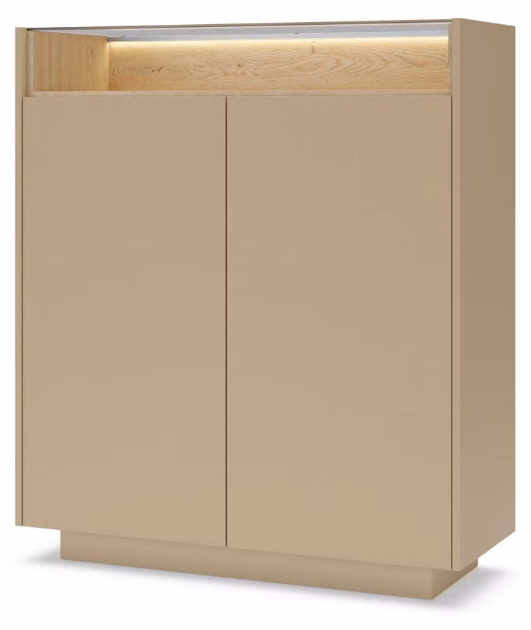 Comodino, finitura "Noce Cremona", dimensioni: 103, 2 cassetti, 119, 2 cassetti, 39, 5 cm