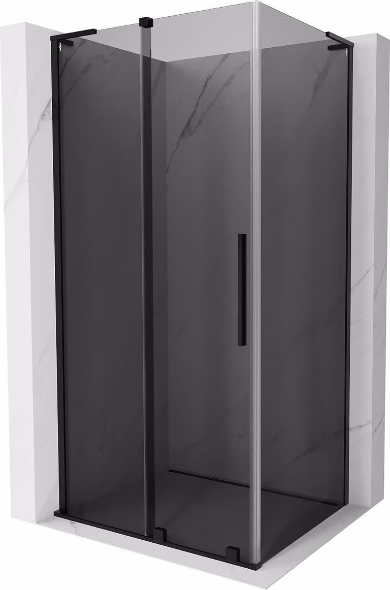 Mexen Velar L cabina doccia scorrevole 110 x 100 cm, grafite, nero - 871-110-100-43-70