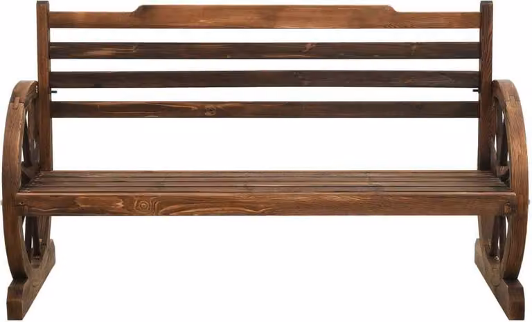 Panchina da Giardino 112 cm in Legno Massello di Abete