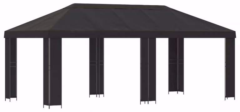 Gazebo da giardino 6 x 3 m Antracite Poliestere e Acciaio 190