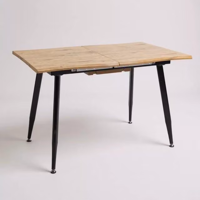 Tavolo moderno rettangolare allungabile Mobili 2G in rovere e metallo L: 140 cm, P: 85 cm, H: 76 cm – 2