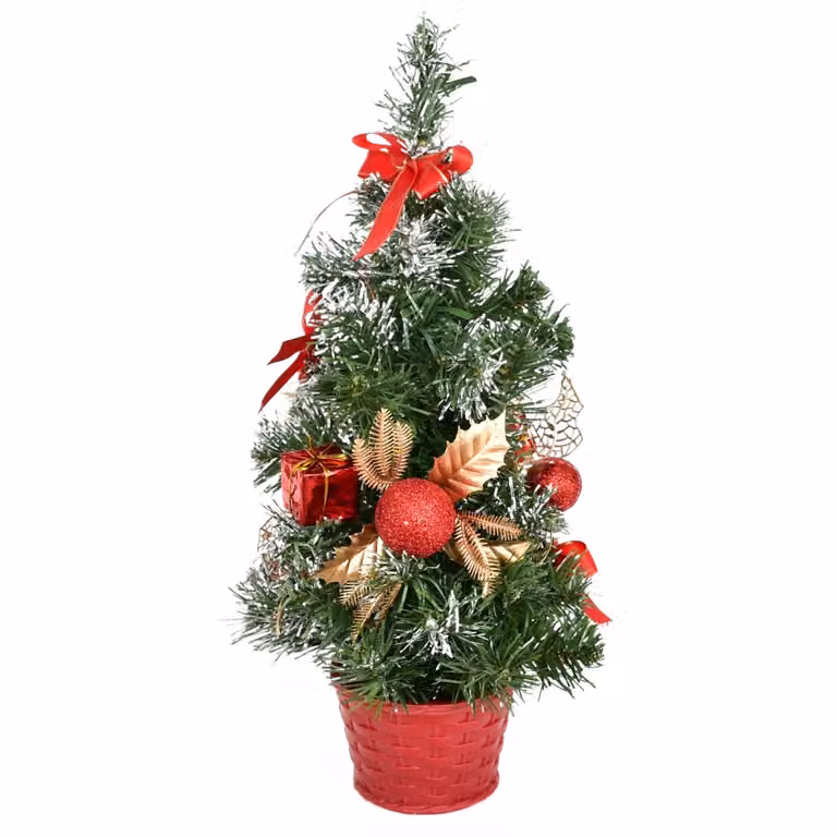 Albero decorato rosso - 35 cm
