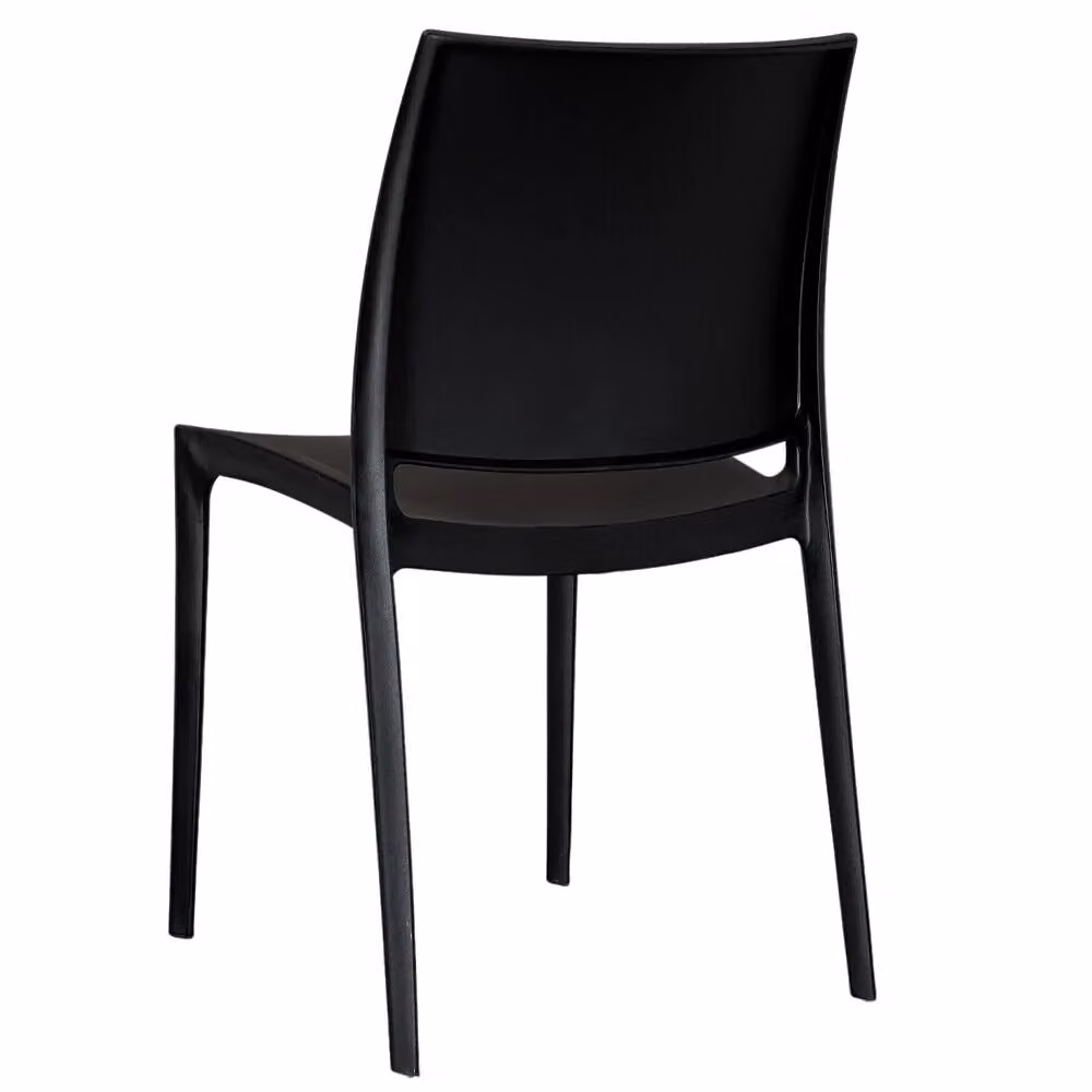 Set di 4 sedie da sala da pranzo Altea modello Confort in plastica nera impilabile – 2