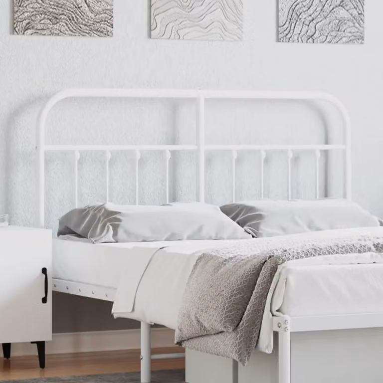 Testiera di ricambio vidaXL in metallo bianco laccato 142 cm