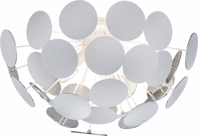 Plafoniera a soffitto Trio Leuchten GD Trio in bianco e argento con design a sfere tonde e luce LED warm white