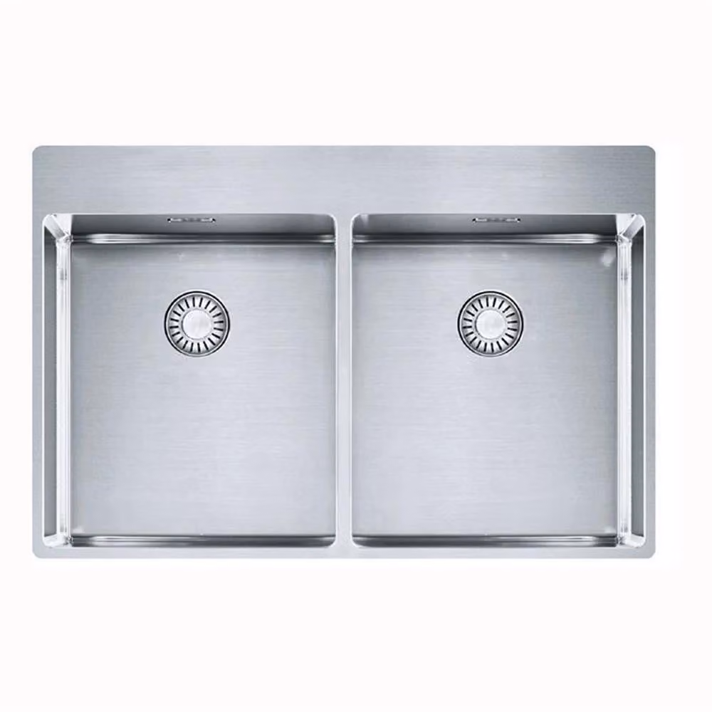 Lavello FRANKE BOX BXX 220-36-36 A con valvola a manopola in acciaio inox massiccio