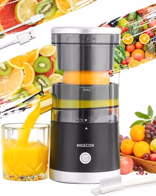 Citruspers elettrica portatile con funzione anti-tracimazione per succhi freschi