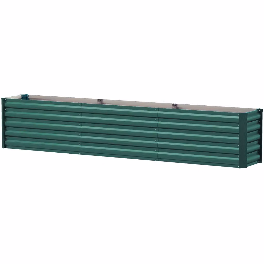 Letto da giardino rialzato Minimal in acciaio zincato verde L: 240 cm, P: 40 cm, H: 45 cm – 2