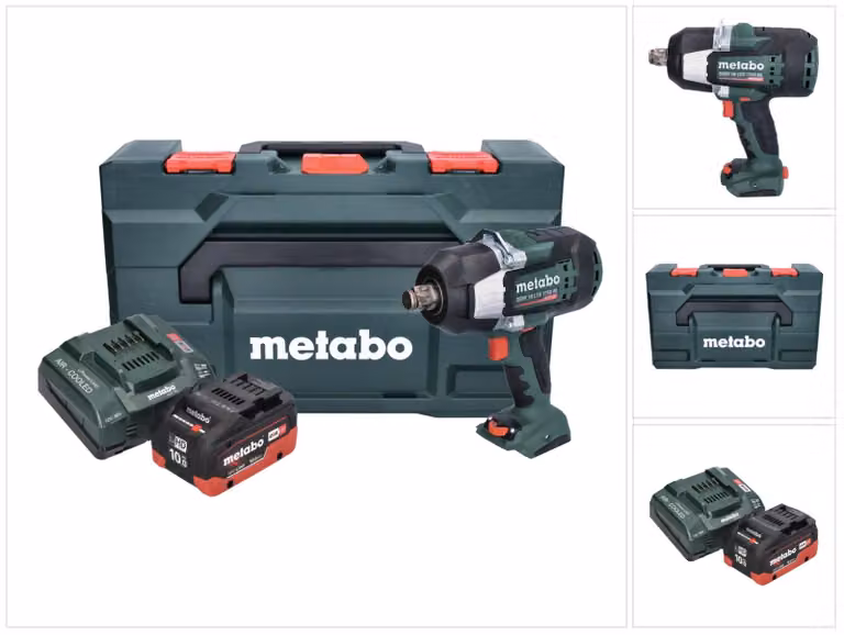 Metabo SSW 18 LTX 1750 BL avvitatore a impulsi a batteria 18 V 1750 Nm 3/4" brushless + 1x batteria ricaricabile 10,0 Ah + caricatore + metaBOX