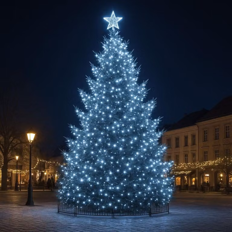 Catena luminosa con 4000 LED, lunghezza 100 metri, luce bianca fredda, 8 modalità, grado di protezione IP44