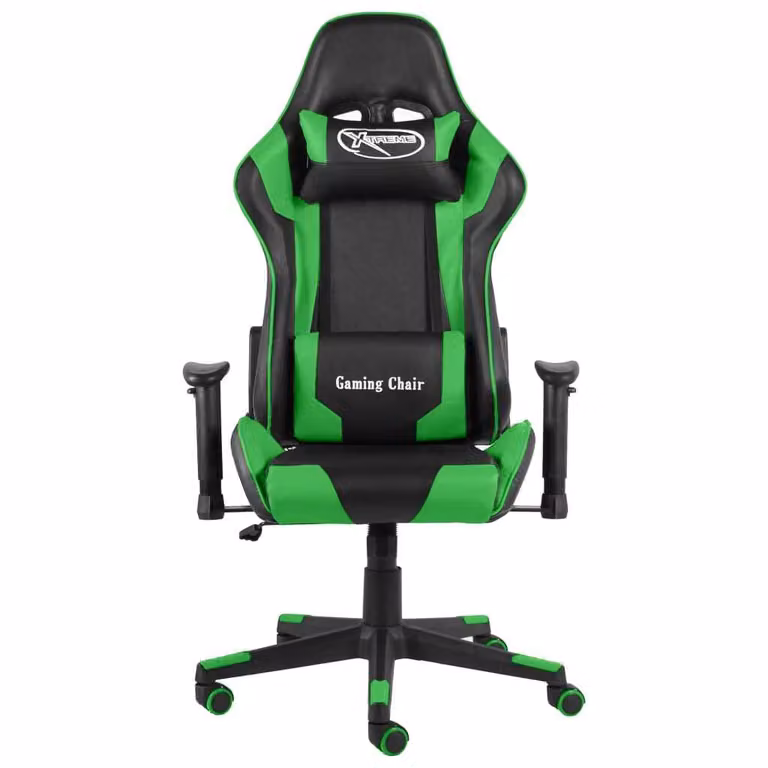 Sedia da gioco girevole in PVC verde