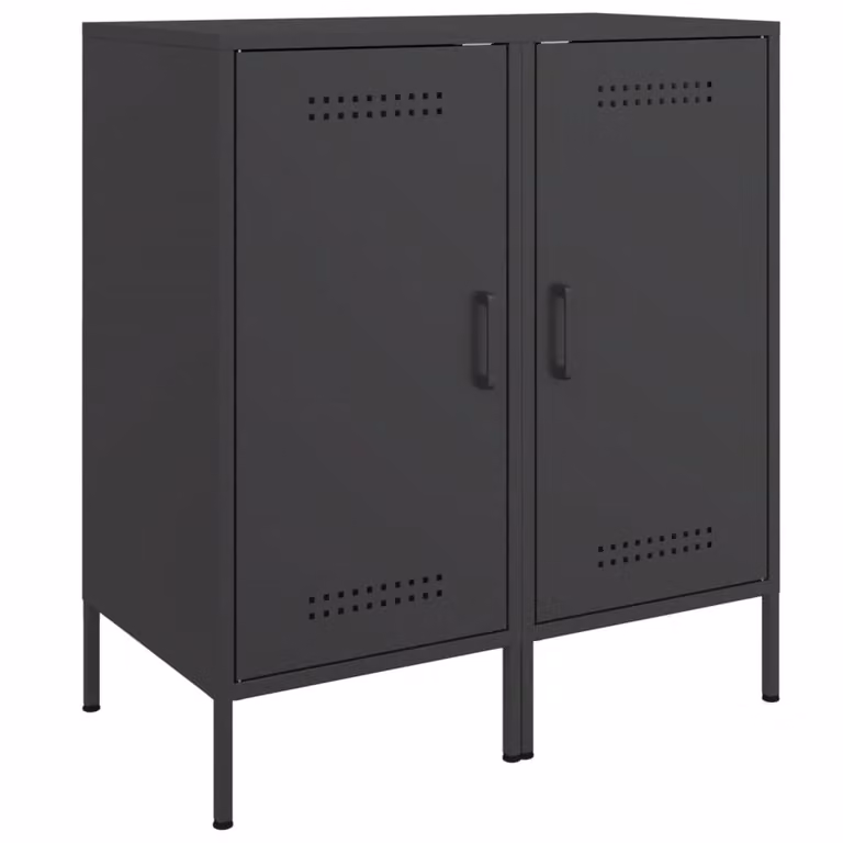 Credenze 2 pz Nere 36x39x79 cm in Acciaio