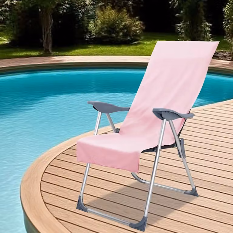 Set di 2 asciugamani per sedia da esterno vidaXL colore rosa, L: 130 cm, P: 60 cm