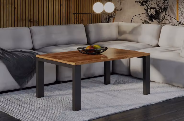 Endo-Möbel tavolino Garold 120x80x55 cm tavolino da salotto tavolino (rovere Stirling)