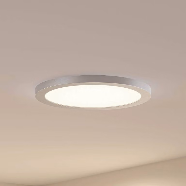Plafoniera a LED Aureka PRIOS, Alluminio / Grigio / Zincato, Soggiorno / Sala da pranzo, Alluminio, Moderno, Plafoniera LED