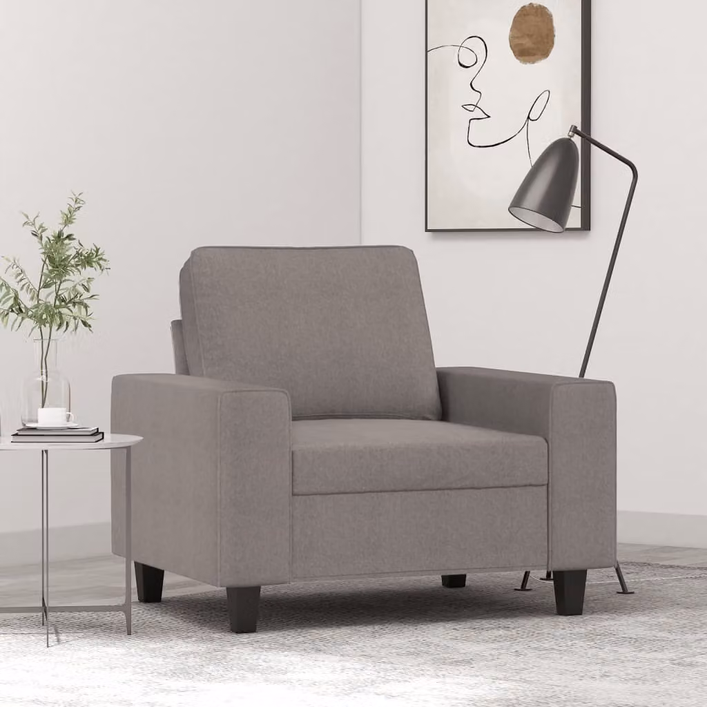 Maison Exclusive - Poltrona color tortora, 60 cm, rivestita in tessuto