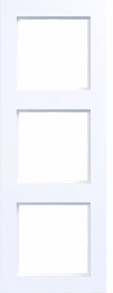 Hager, cornice a 3 moduli, colore bianco opaco, modello WAD6300WM