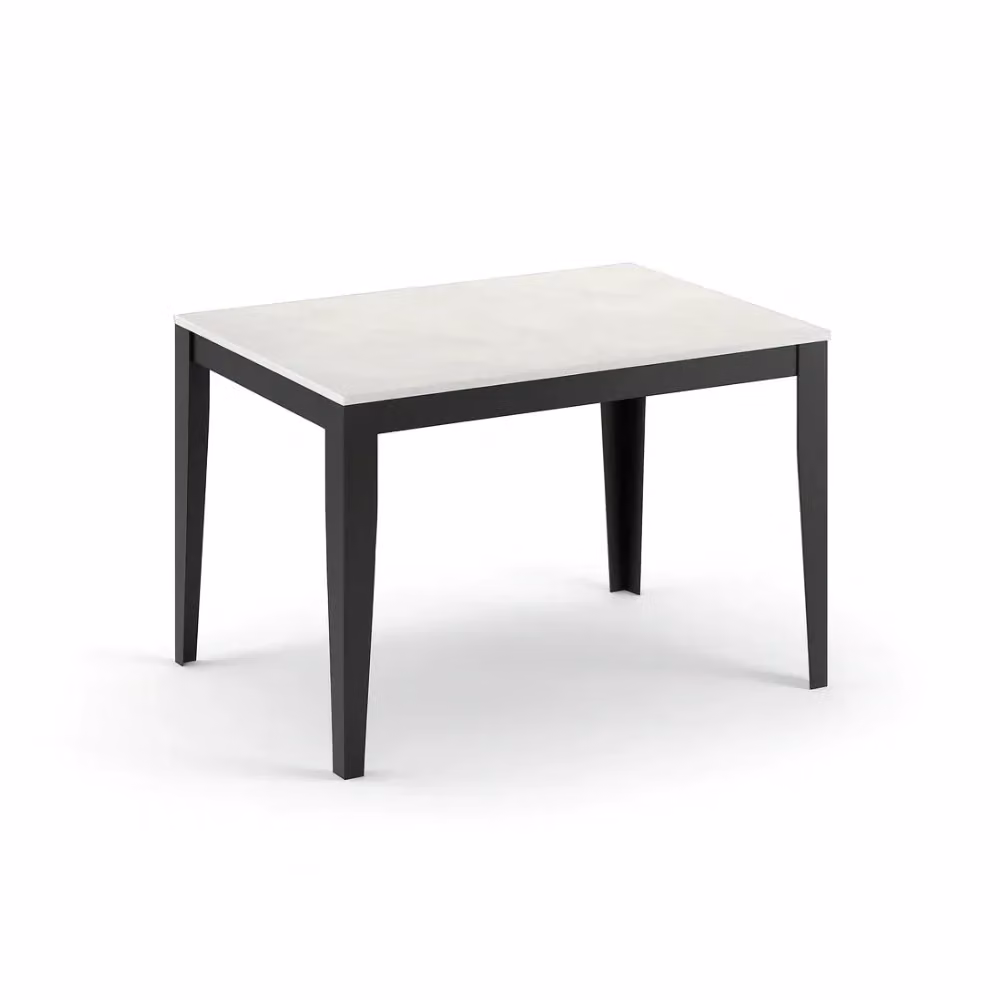 Tavolo da pranzo allungabile Moon Duzzle effetto cemento bianco, L: 156-316 cm, P: 90 cm, H: 76 cm – 2