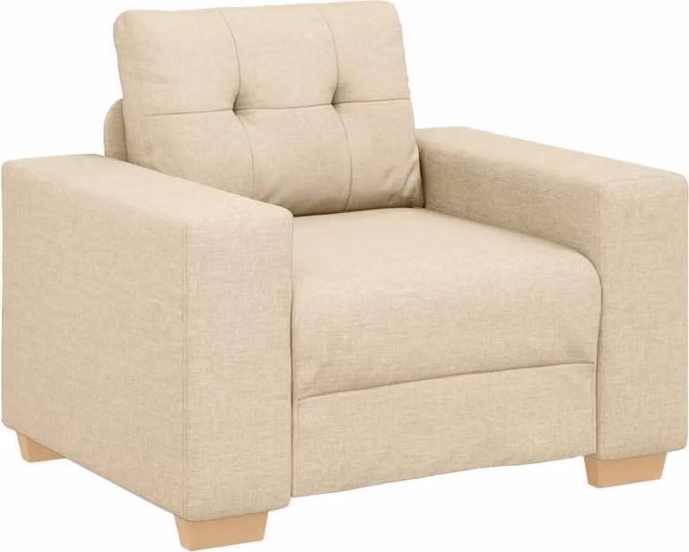 Divano Sedia Crema 100x78x80 cm in Tessuto