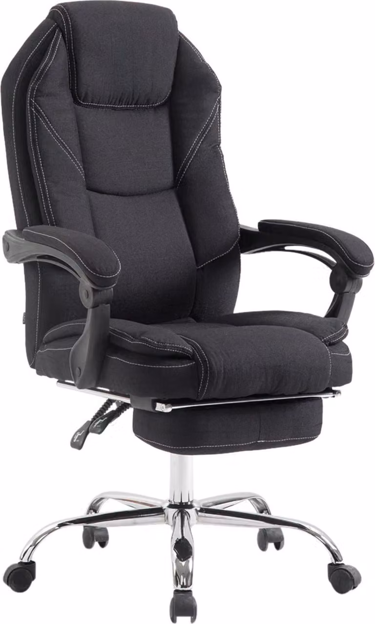 Sedia ergonomica per ufficio - Sedia da ufficio - Schienale e poggiapiedi regolabili | Colore: Nero