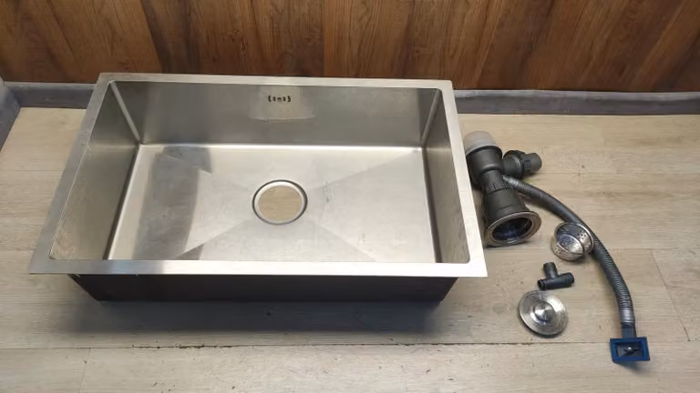 Ibergrif, lavello da cucina in acciaio inossidabile, modello M87044, dimensioni 70x44 cm, da appoggio/incasso