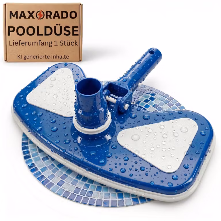 Bocchetta aspiratutto per piscina di alta qualità, con spazzola in nylon, attacco per tubo di diametro 32/38 mm
