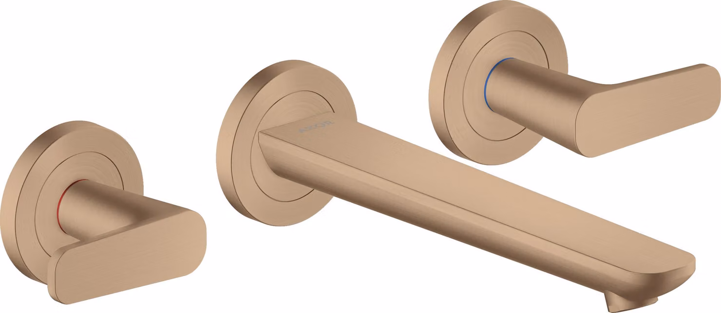 hansgrohe AXOR Citterio C robinetterie de lavabo 3 trous encastrée pour montage mural, bec 195mm, 49070310, 49070310