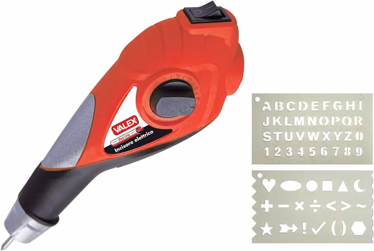 Valex Incisore Elettrico 2 Maschere Metalli Legno Plastica Vetro