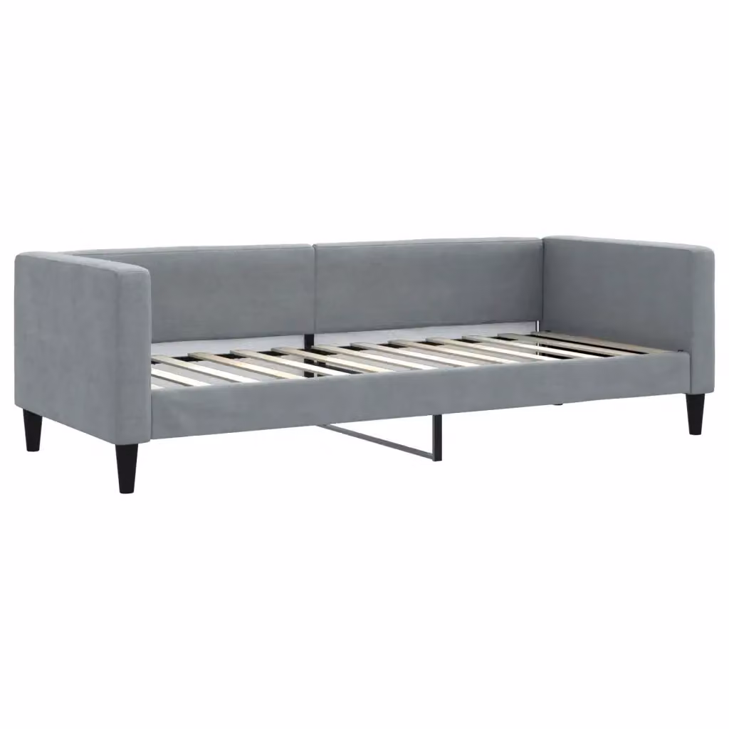 Letto da giorno moderno vidaXL in tessuto grigio con struttura imbottita L: 223 cm, P: 90 cm, H: 68 cm – 2