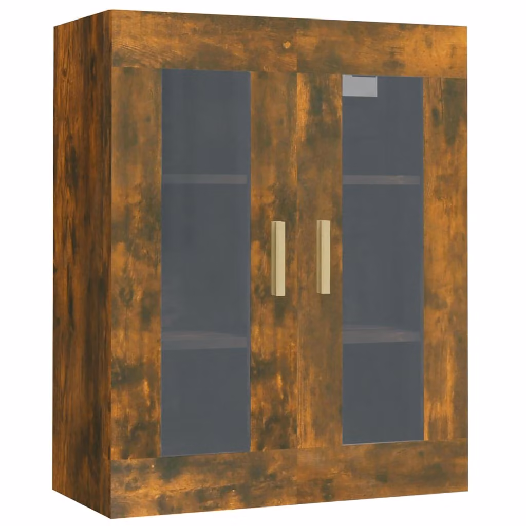 Armadietto Pensile a Parete Rovere Fumo 69,5x34x90 cm