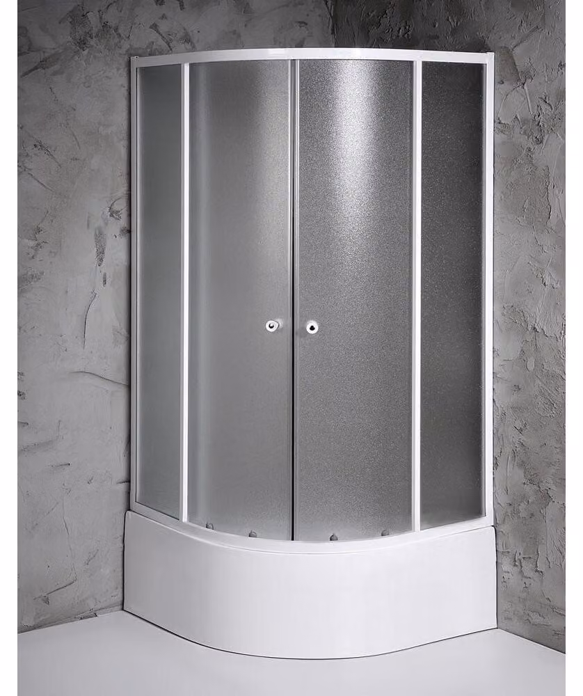 Cabine doccia Aqualine - Cabina doccia Arlen 900x900x1500 mm, bianco/vetro BRICK BTR903