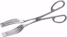 Pinza da cucina a forbice per dolci Piazza Effepi in acciaio inox color argento, Lunghezza: 24 cm