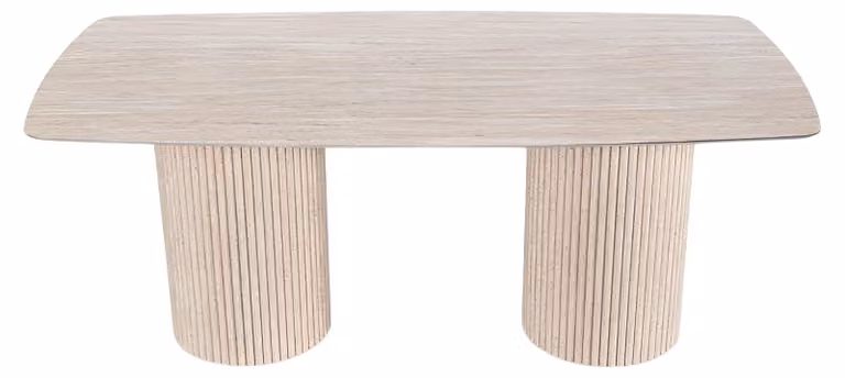 Tavolo da pranzo beige arrotondato Tavolo in legno Sala da pranzo Mobili di design