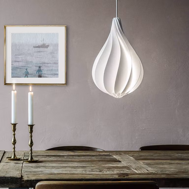 UMAGE Lampada a sospensione Alva Mini, dimmerabile, Bianco / Opale, Soggiorno / Sala da pranzo, Plastica, Design, Lampada a sospensione