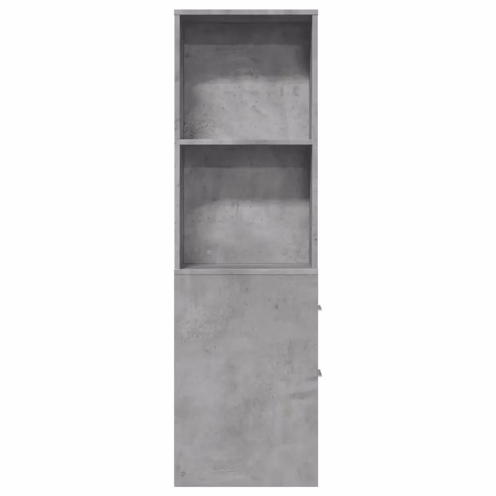 Mobiletto da bagno stretto con rotelle HELLOSHOP26 in legno composito grigio cemento, stile moderno, L/P/H: 22 x 41 x 135 cm – 2