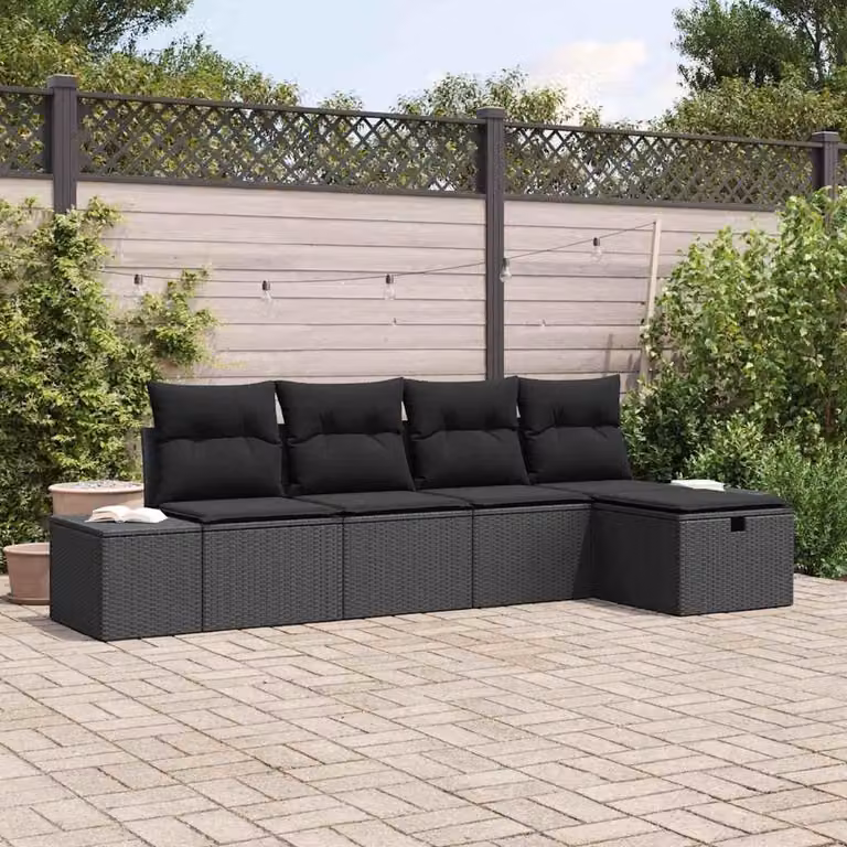 Maison Exclusive - Set di divani da esterno, 6 pezzi, in rattan sintetico