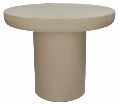 Tavolino Pomax Piastro, color beige | grigio, diametro 50 cm, altezza 40 cm