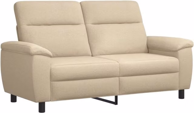 Divano moderno beige vidaXL con struttura in metallo e rivestimento in tessuto L/P/H: 178 x 90 x 95 cm